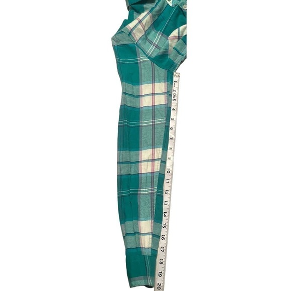 American Eagle Outfitters Teal Flannel Shirt - Picture 9 of 9